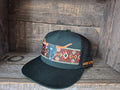 black cowhide round cap