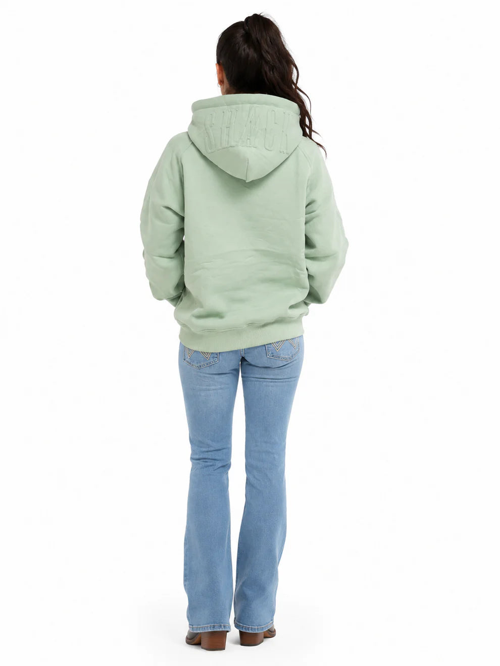 Hoodie Femme Embossed Skull - Mint