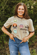 T-shirt western surdimensionné – Kaki