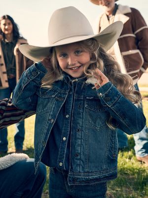 Manteau en denim doublé sherpa Wrangler - Fille